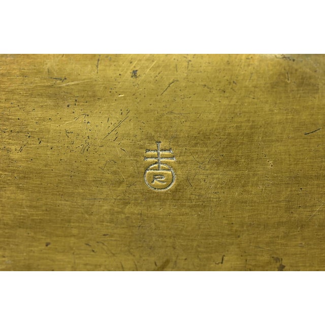 Roycroft Arts & Crafts Brass Finished Hammered Copper Perpetual Desk Calendar Frame For Sale - Image 11 of 13