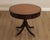 High Quality Ethan Allen Regency Style Drum Table Featuring A Round Tooled Leather Inset Top Above A Frieze With Multiple...
