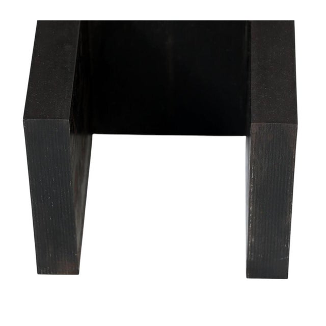 This striking two-part steel sculpture by Dutch artist Cor van Dijk (born 1952 in Pernis) exemplifies minimalist...