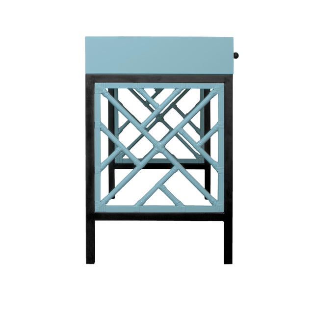 Not Yet Made - Made To Order Chippendale Writing Desk - Pool Blue For Sale - Image 5 of 9