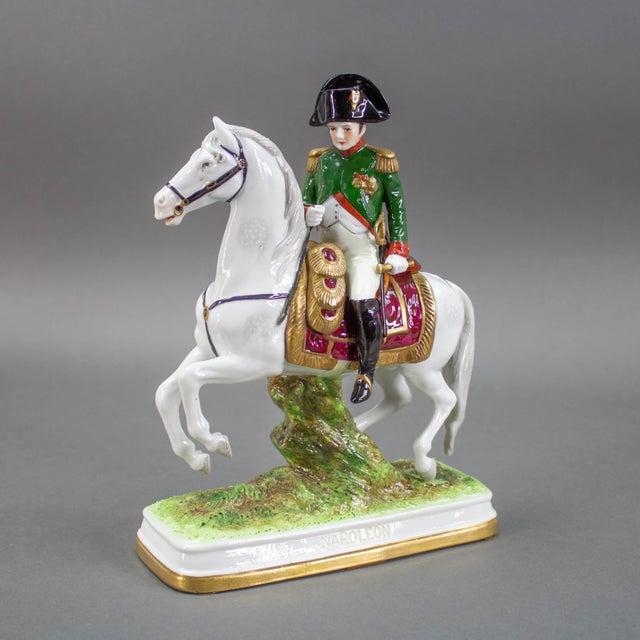 Scheibe Alsbach Germany Porcelain Napoleon Figurine On Horse GDR 1303. Measures 8" Long, 3 1/2'' Wide, 10" High.
