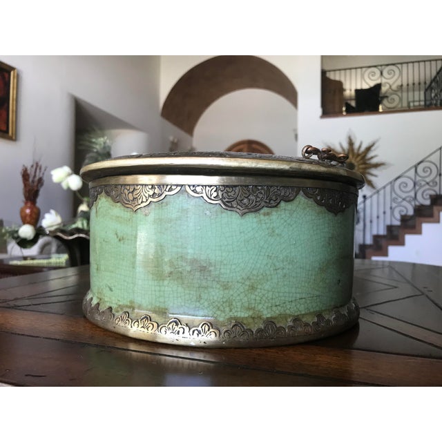 Metal John-Richard Art With Lid For Sale - Image 7 of 7