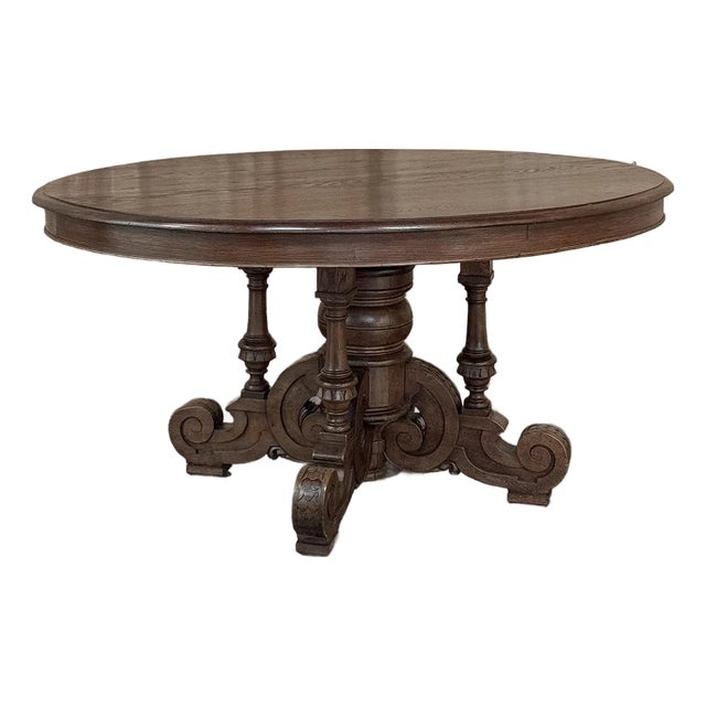 19th Century French Napoleon III Period Grand Oval Center Table For Sale