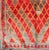 Midcentury Moroccan rug with orange, red, brown diamonds and blue fringe detail. Keivan Woven Arts / rug sk-628, country...