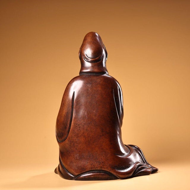 Late 20th Century Gilt Bronze Figure of a Seated Guanyin Bodhisattva For Sale In Los Angeles - Image 6 of 10