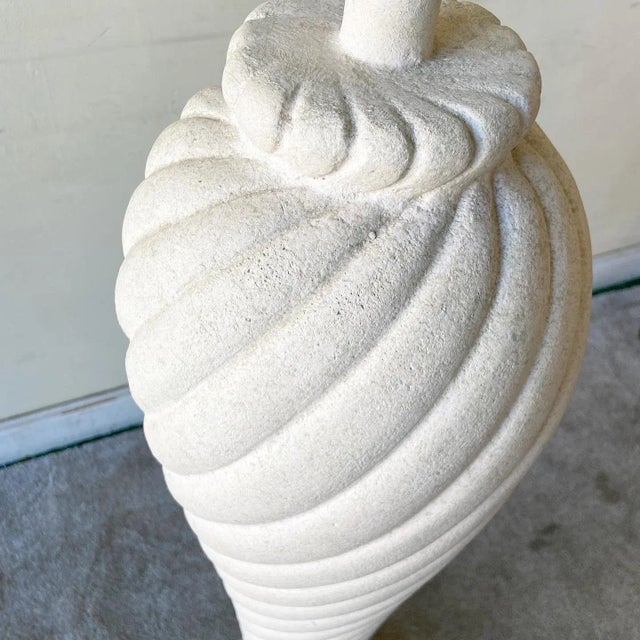 Postmodern Spiral Swirl Ceramic Floor Lamp For Sale - Image 9 of 11