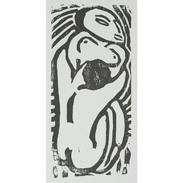 André Derain (1880-1954) (after) Embracing Couple Black and white woodcut On wove paper, 28 x 38 cm (approx. 11 x 15...
