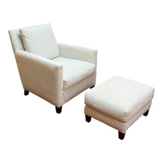Custom HMS Furniture for Sunrise Home Arm Chair + Ottoman For Sale
