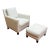 Custom HMS Furniture for Sunrise Home Arm Chair + Ottoman For Sale