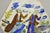 Persian Antique Persian Iznik Qajar Style Ceramic Pottery Tile Hexagonal Blue Couple C5 For Sale - Image 3 of 11