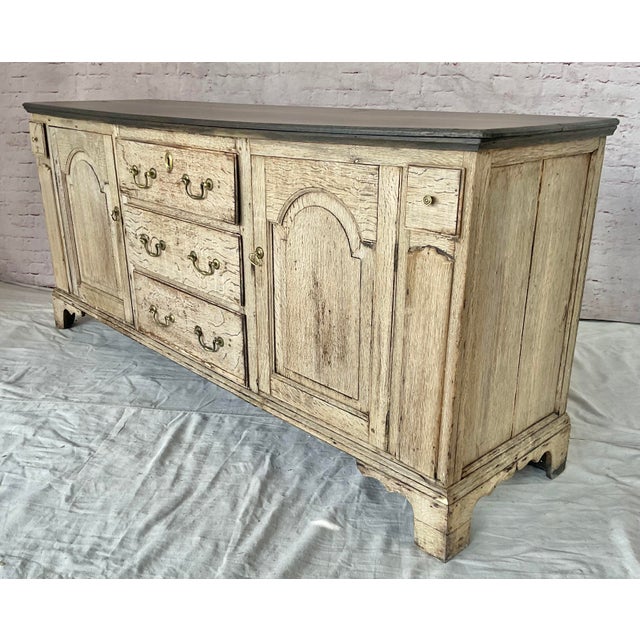 19th Century English Bleached English Oak Cabinet, Buffet, Sideboard For Sale - Image 10 of 16
