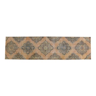 1960s Vintage Turkish Hand-Knotted Hallway Runner - 3′ × 11′2″ For Sale