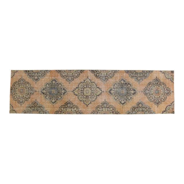 1960s Vintage Turkish Hand-Knotted Hallway Runner - 3′ × 11′2″ For Sale
