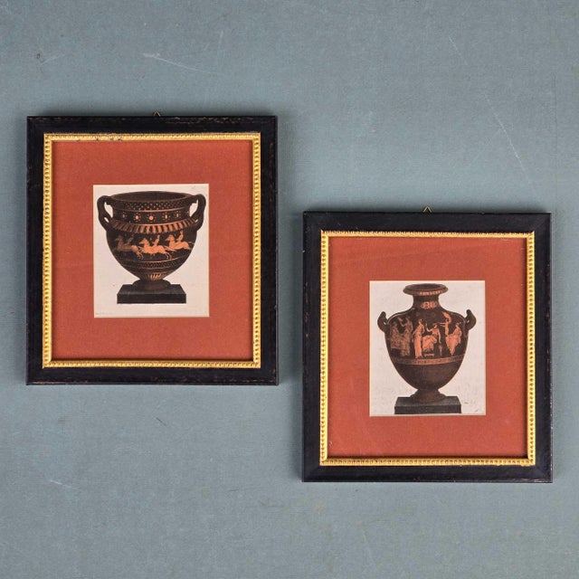 Jean-Claude De Saint-Non, Roman Vases, 1800s, Prints, Set of 2 For Sale - Image 5 of 16