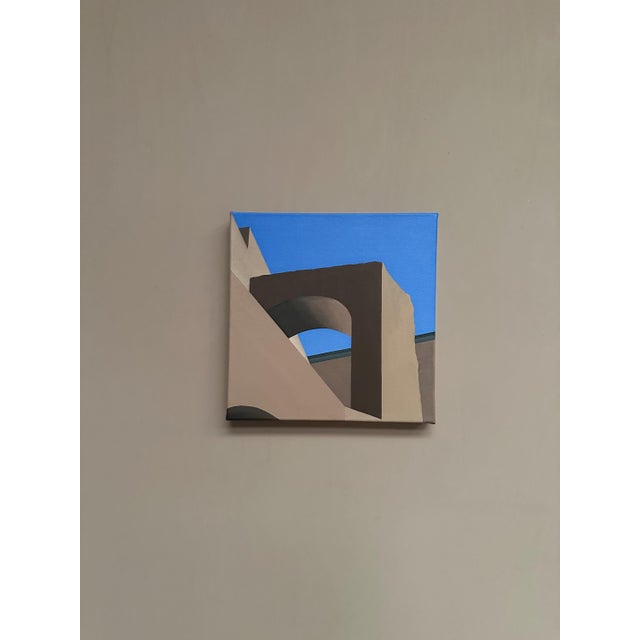 Original contemporary swedish oil on canvas – “trajanus forum iii” by anna micro johansson – signed & dated 2011 –...