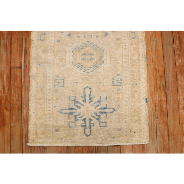 Persian Antique Zabihi Collection Mini Persian Heriz Rug - 1'10" x 2'9" For Sale - Image 3 of 7