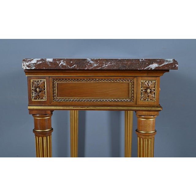 Louis XVI Style Mahogany Console Table, Late 19th Century For Sale - Image 18 of 18
