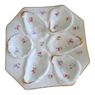 Antique Porcelain Oyster Plate For Sale