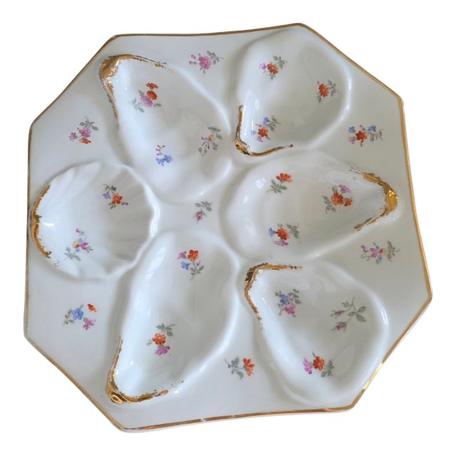 Antique Porcelain Oyster Plate For Sale