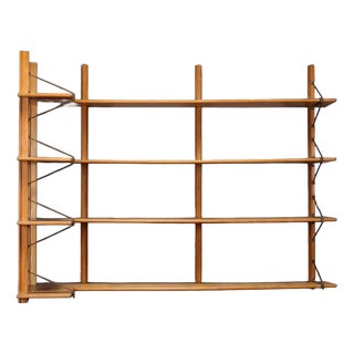 Vintage Wooden Corner Bookshelf, 1960s For Sale
