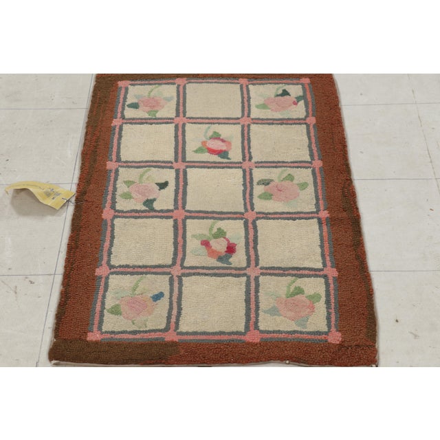 Handmade in wool and originating circa 1920-1930, this 2x3 rug is a rare and exciting new curation in Rug & Kilim’s...