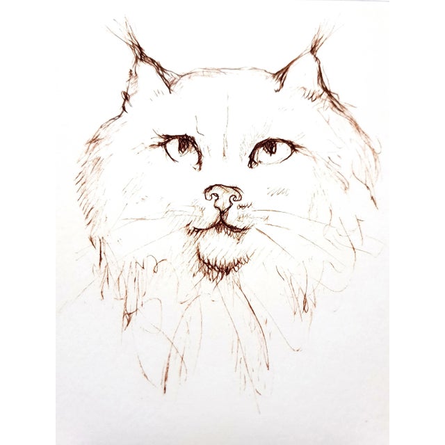 Leonor Fini - Cat - Original Etching 1985 For Sale - Image 3 of 7