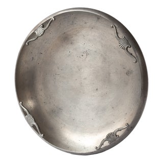 Art Deco Pewter Bowl by Sylvia Stave for C.G. Hallberg, 1930s For Sale