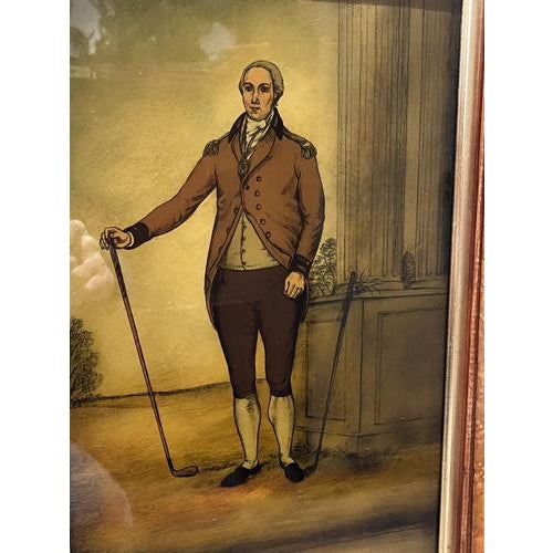 Victorian Crystoleum Of Bruce Caversham In A Maple Frame. Size :- 51.5 x 35.5 cms Frame has some chips to the maple veneer.