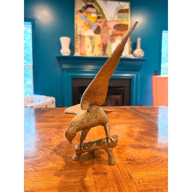 1970s Vintage Brass Eagle For Sale - Image 5 of 11