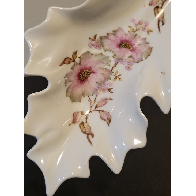 1940s Mitterteich Bavaria Germany Leaf Shaped Dish For Sale - Image 10 of 13