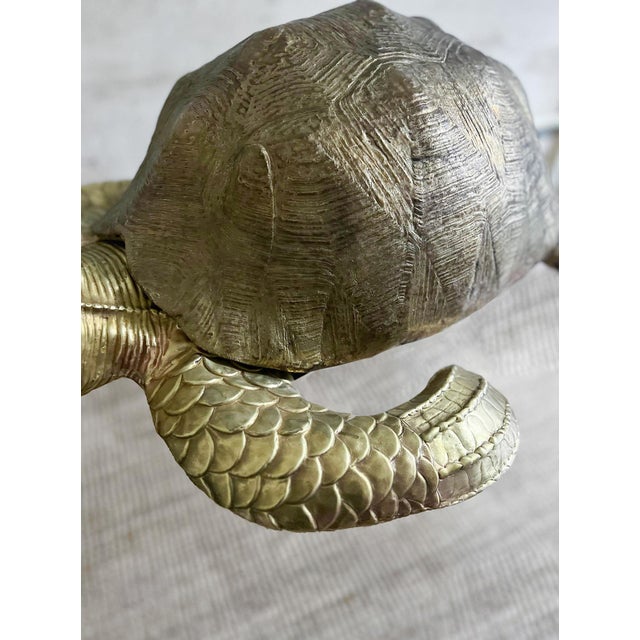 Large Brass Turtle, 1970s For Sale - Image 5 of 7