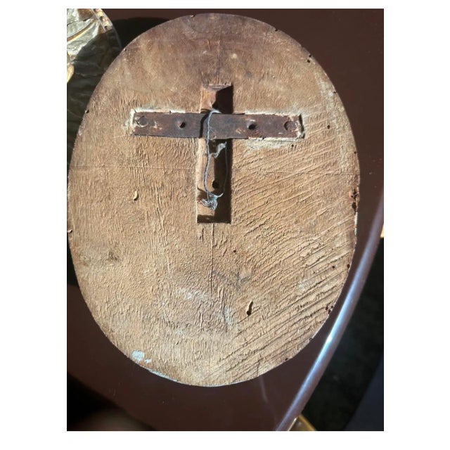 Antique Italian Carved Wood Candle Sconce Pair Figurative Gold For Sale - Image 9 of 10