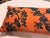 Orange + Dark Green Embroidered Lumbar Pillow For Sale In San Francisco - Image 6 of 12
