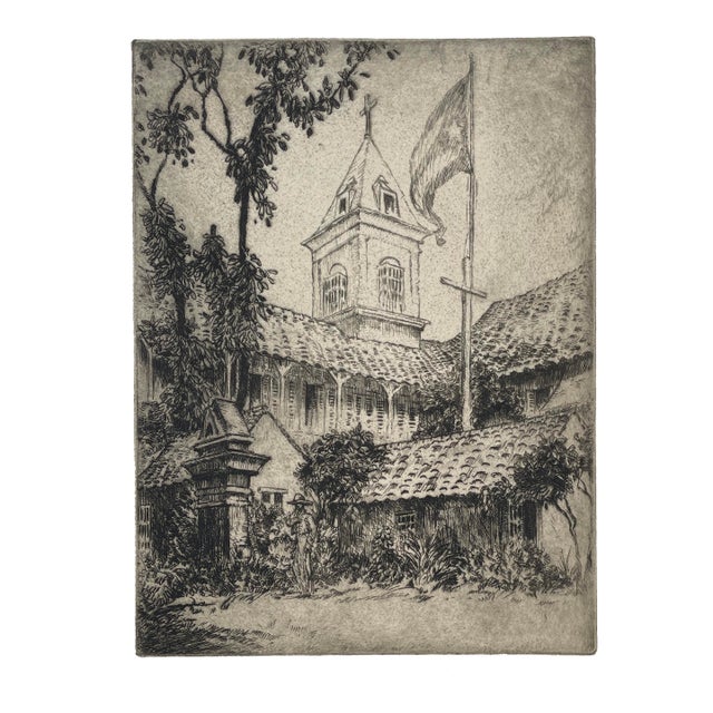 1920s Horace Devitt Welsh Cuban Etching For Sale