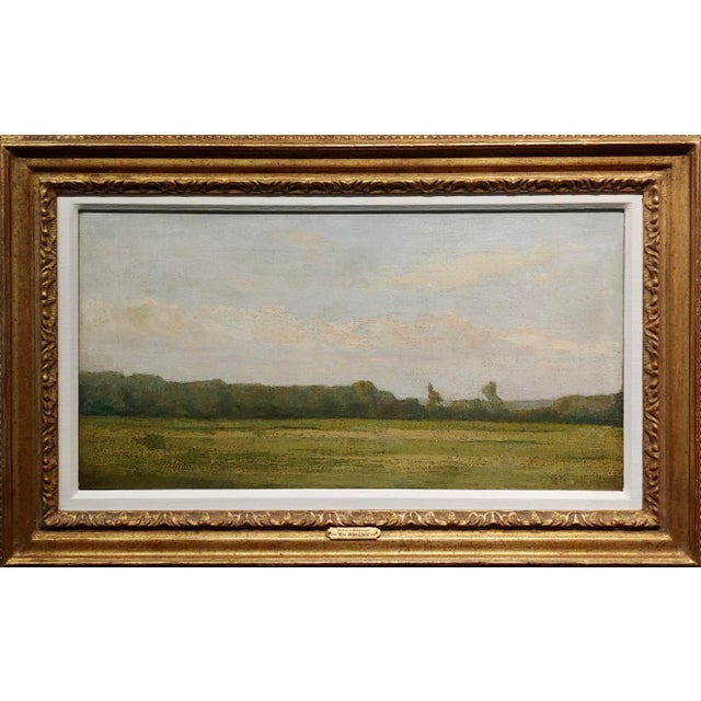 William Sartain -Farm Landscape -19th Century American Tonalist Oil Painting For Sale - Image 11 of 11