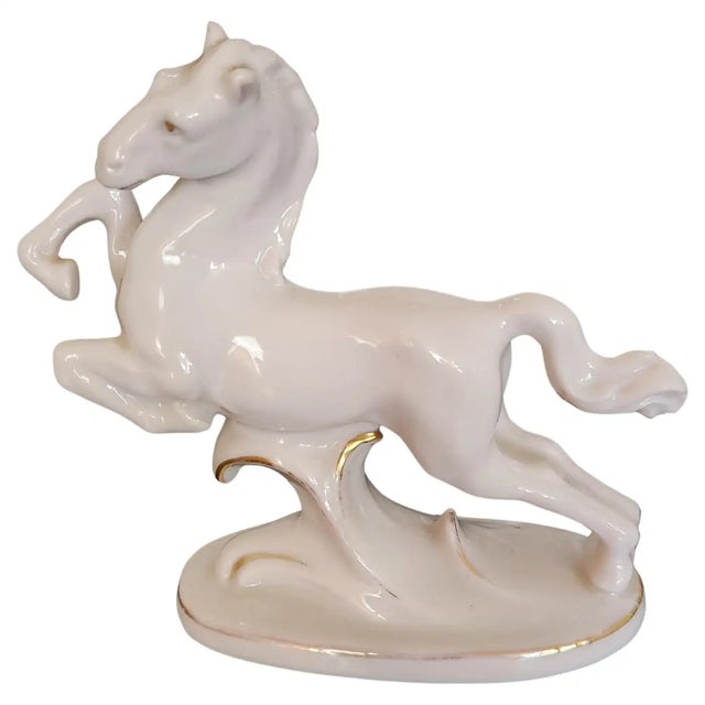 Antique Porcelain Horse Gold Trim Erphila Germany For Sale In San Diego - Image 6 of 6