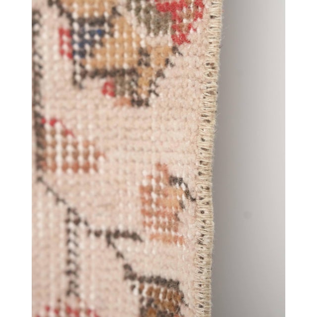 1970s Vintage Turkish Oushak Handmade Wool Cotton Red Area Rug For Sale - Image 11 of 11
