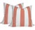 ⭐️ Ships Within 2 Days On the Front: Designer Striped Fabric On the Back: Ivory Performance Fabric Indoor Outdoor Pillow...