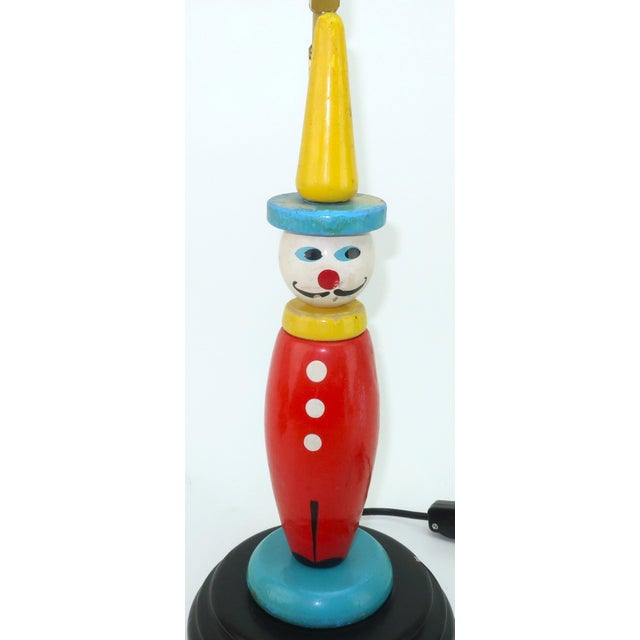1950's French Wood Figural Ring Toss Toy Lamps, a Pair For Sale - Image 9 of 14
