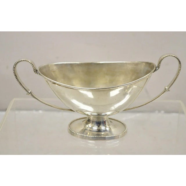 Victorian Antique English Victorian Silver Plated Trophy Cup Small Candy Dish Fruit Bowl For Sale - Image 3 of 11