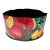Vintage Hand-Painted Fruit Toleware Cachepot For Sale