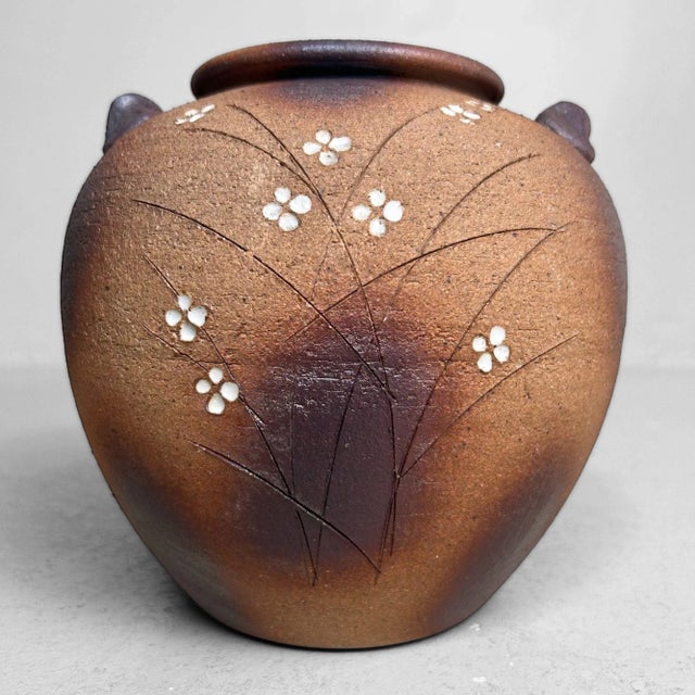Shigaraki Ikebana Flower Vase by Meizan, 1970s For Sale - Image 11 of 11