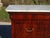 Antique Restoration Chest of Drawers in Mahogany Veneer with White Marble Top For Sale - Image 6 of 18