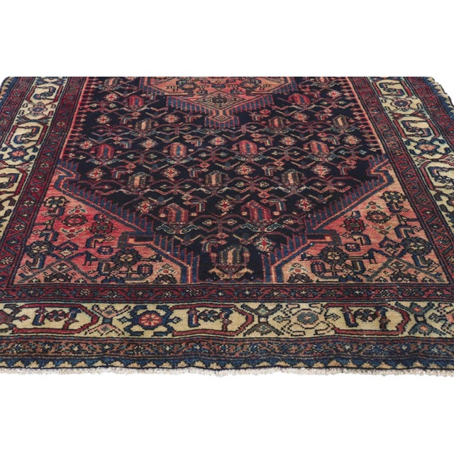 Early 20th Century Antique Persian Hamadan Rug, 04'05 X 08'03 For Sale In Dallas - Image 6 of 11