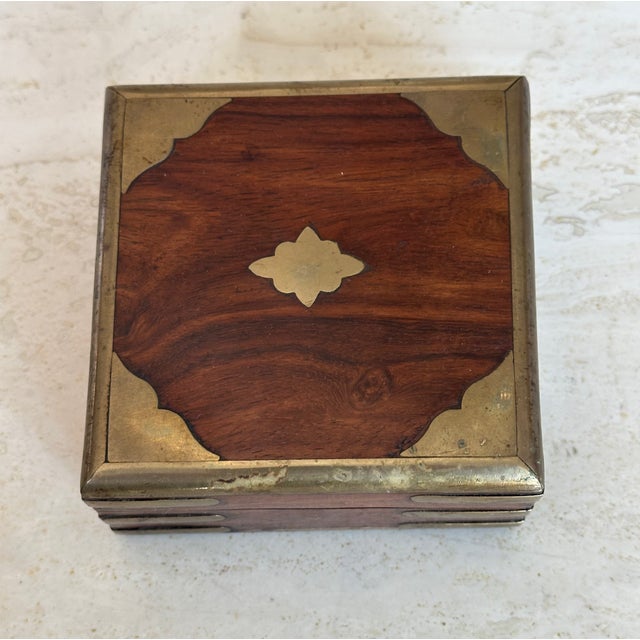 Antique Campaign English Rosewood Box For Sale In San Diego - Image 6 of 6
