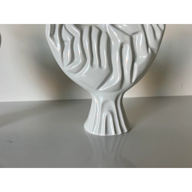 Vintage Naaman White Porcelain Shabat Candleholder - a Pair For Sale In Miami - Image 6 of 10