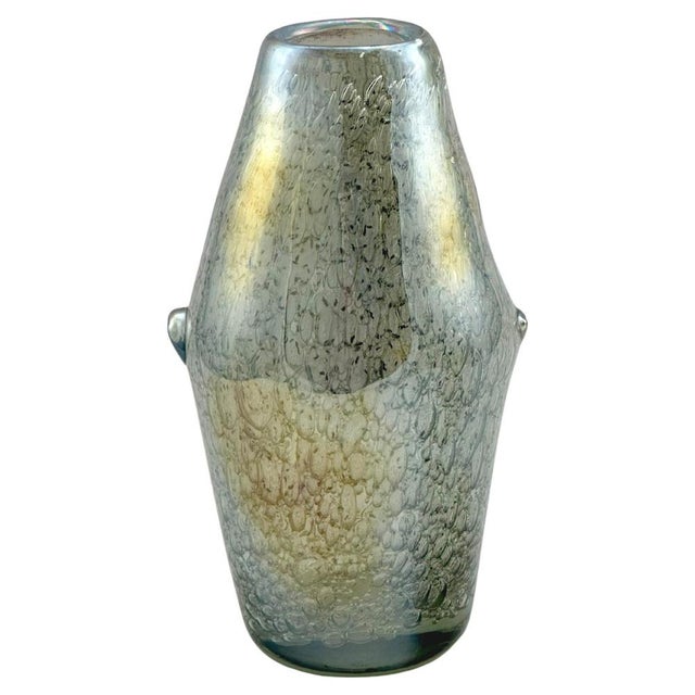 Iridescent Murano-Style Freeform Glass Vase with Efeso Bubble Effect, 1970s For Sale - Image 10 of 10