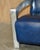 Set of Napoleonic Blue Leather Pand olished Aluminium Aviator Rocket Armchairs For Sale - Image 9 of 18