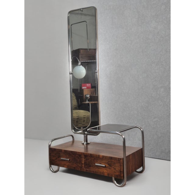 1930s Slezak Dressing Table in Walnut by Robert Slezak for Slezak Factories, 1930s For Sale - Image 5 of 15