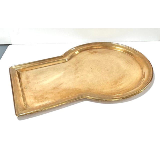 Vintage Brass Samovar Keyhole Tray For Sale - Image 4 of 7